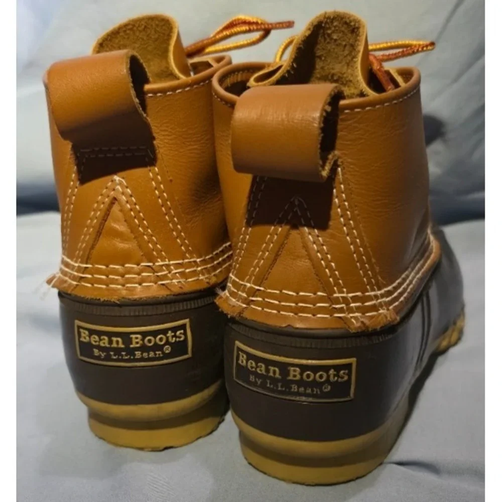 Vintage L.L. Bean Leather Rubber Duck Boots‎ Mens Sz 8M Made in USA Maine